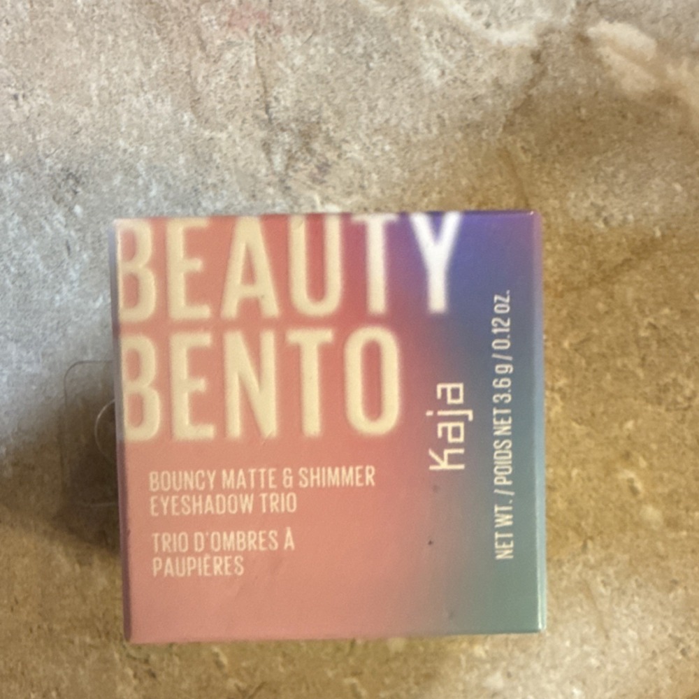 Kaja Beauty Bento Spiked Ginger Matte & Shimmer Eyeshadow Trio Nude Apricot Pre…